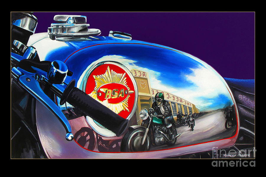 London Painting - BSA Gas Tank by Roberto Cartega