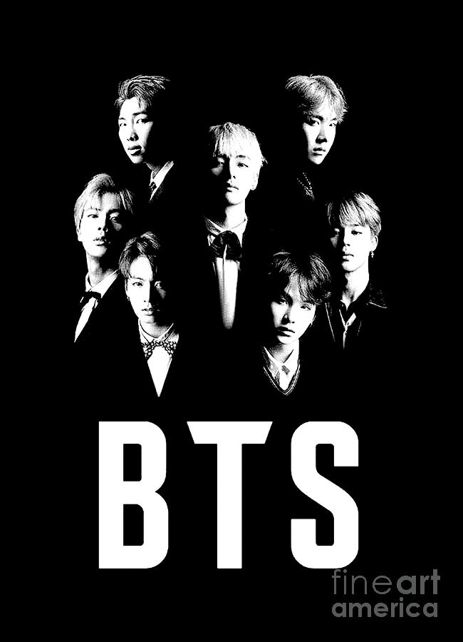 BTS - Poster Bangtan Boys in bianco e nero, dimensioni 91,5 x 61 cm +  cornice intercambiabile, Shinsuke® Maxi MDF faggio, disco acrilico :  : Casa e cucina