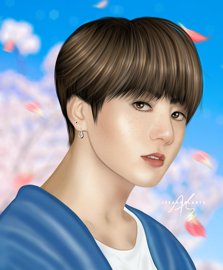 Bts Jungkook Digital Painting Painting By Its Angel Fine Art America