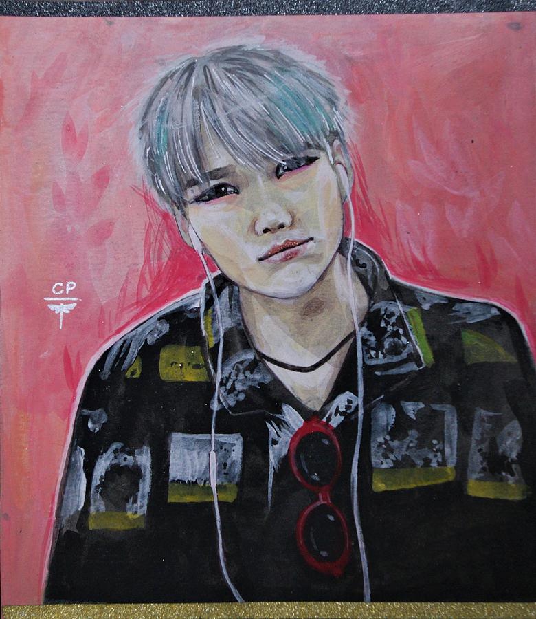 BTS Suga Painting By Carol Poldsaar - Fine Art America