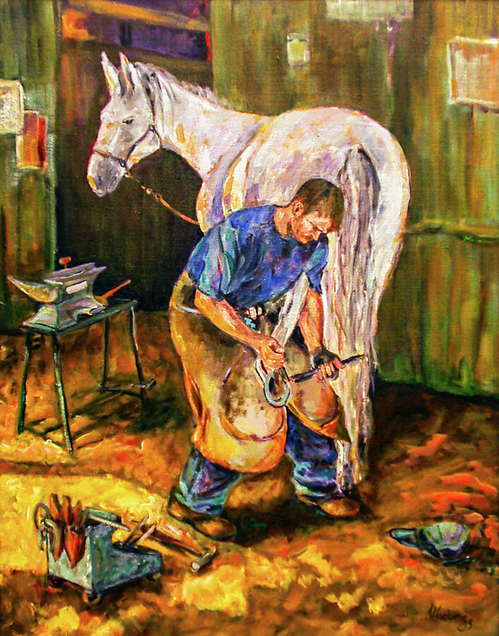 Bubb - the Farrier Painting by Jean Groberg - Fine Art America