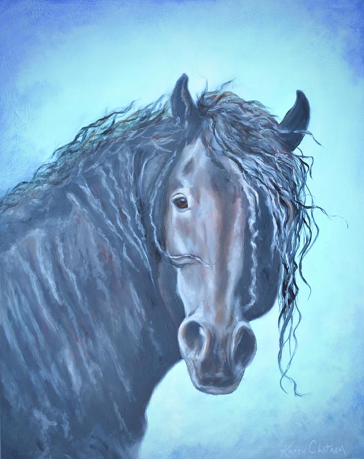 Horse Portrait Painting - Bubba of Salt Wells by Karen Kennedy Chatham