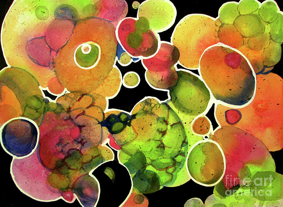 Bubble Art 4 Painting by Kathy Braud