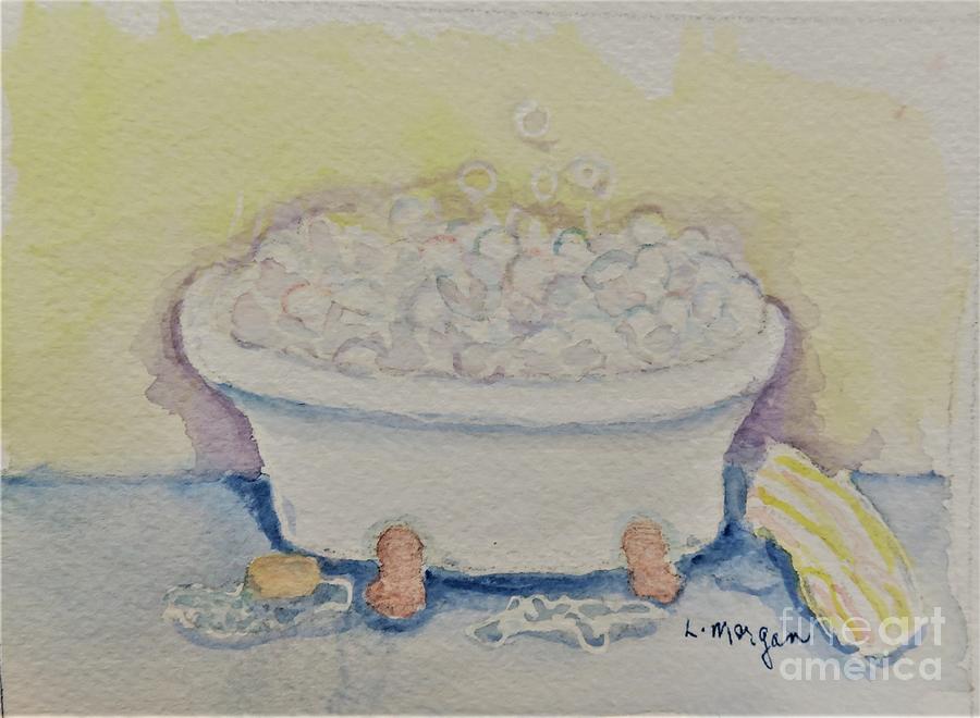 Bubble Bath Painting by Laurie Morgan