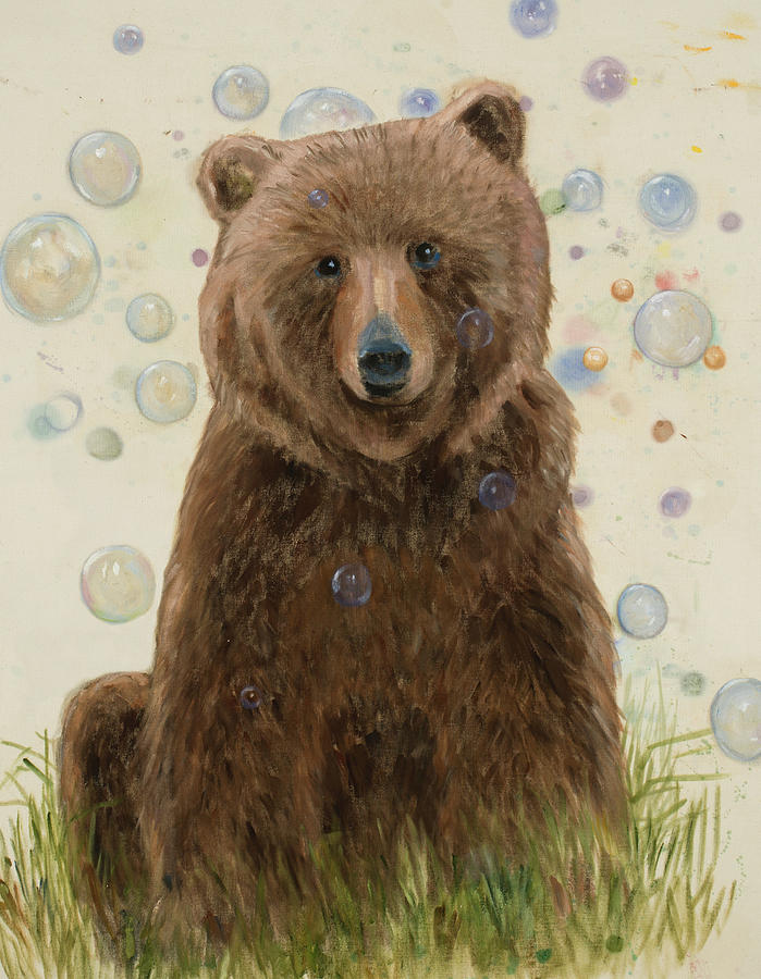 Bubble Bear Painting by Billie Colson