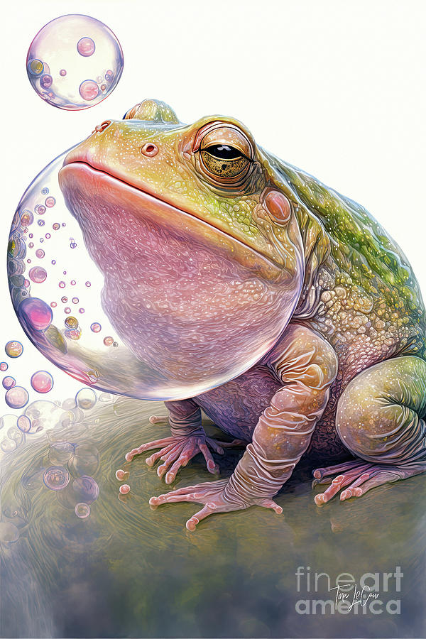 Bubble Bullfrog Painting