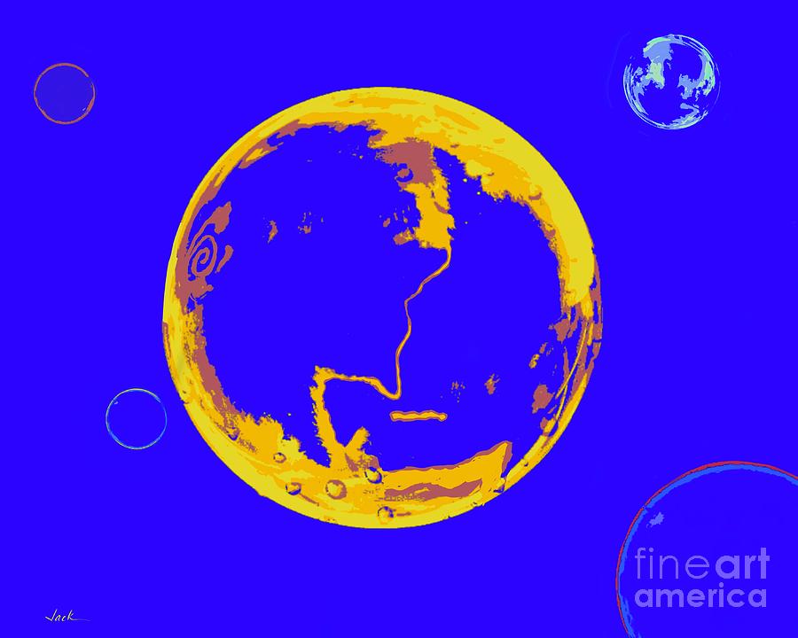 Earth Painting - Bubble Earth by Jack Bunds Earth Painting - Bubble Earth by Jack Bunds