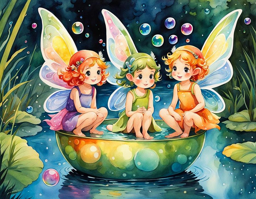 Bubble Fairies Digital Art by Michael Lester - Fine Art America