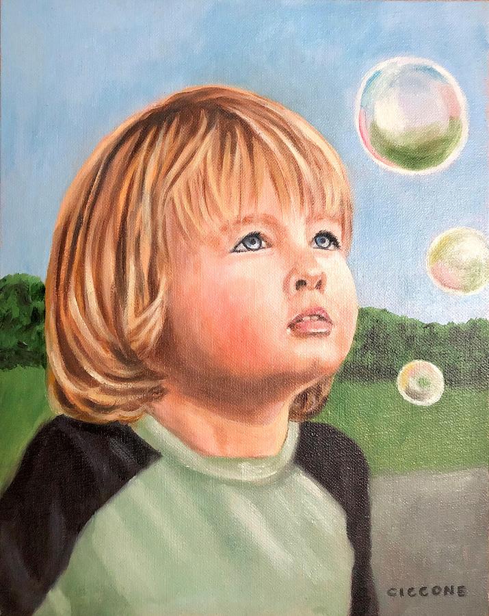 Bubble Fascination Painting by Jill Ciccone Pike