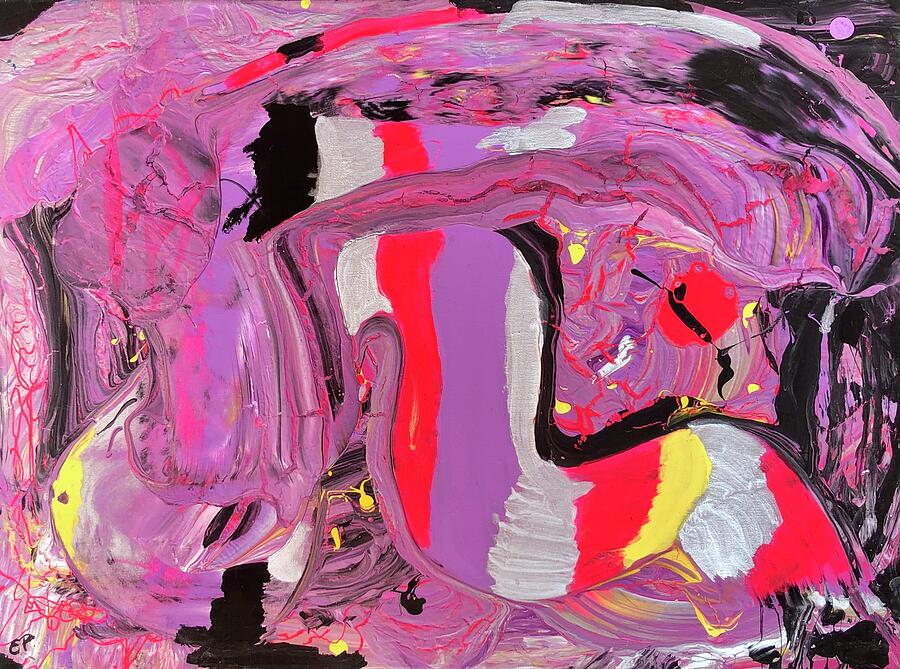 Bubble Gum - A Abstract Art Delight Painting by Evjenia Psarris Bubble Gum - A Abstract Art Delight Painting by Evjenia Psarris