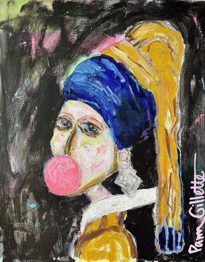 Bubble gum Painting by Pam Gillette