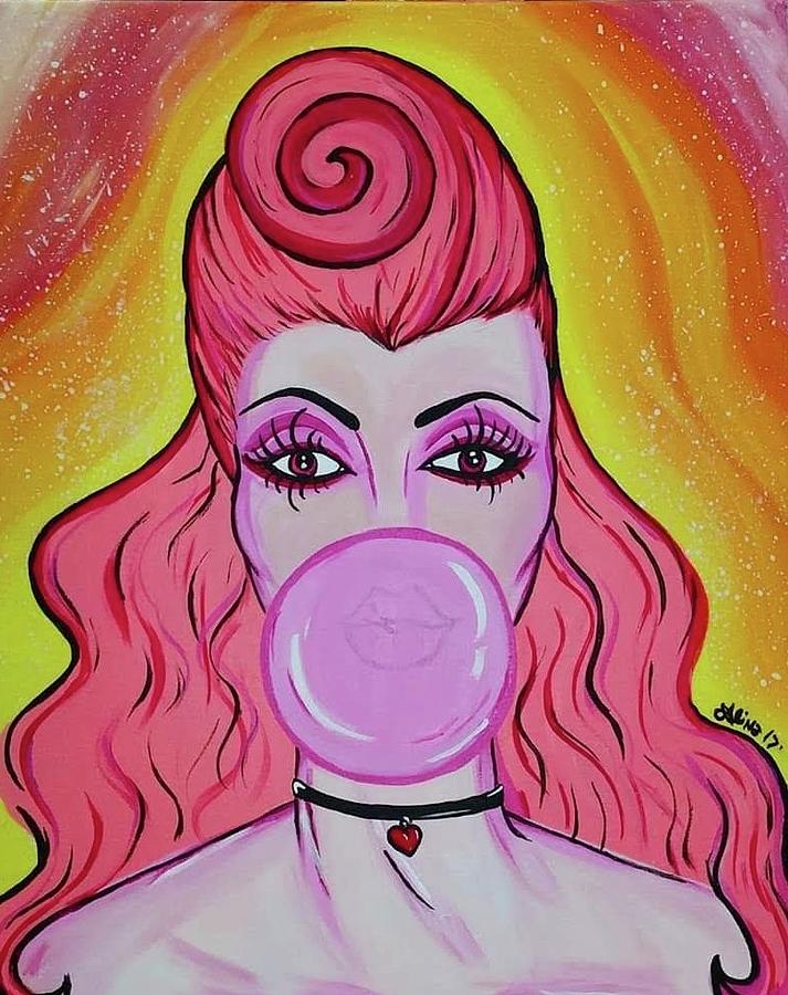 Bubble Gum Sighs and Cotton Candy Thighs Painting by Alina Lindsey ...