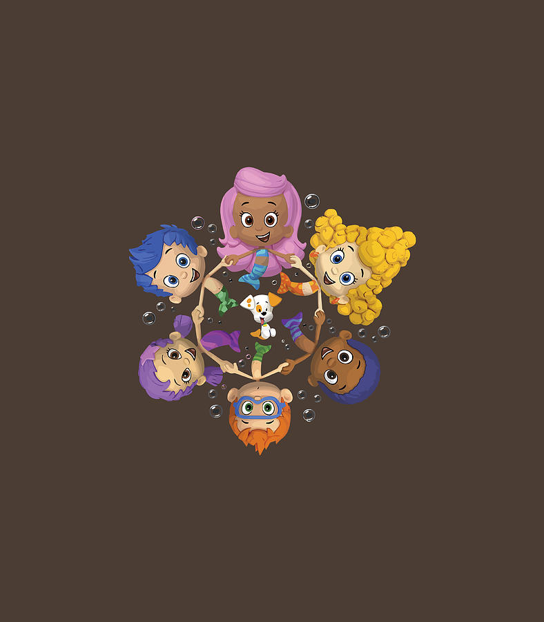 Bubble Guppies Synchronized Swimming Circle Portrait Digital Art by ...