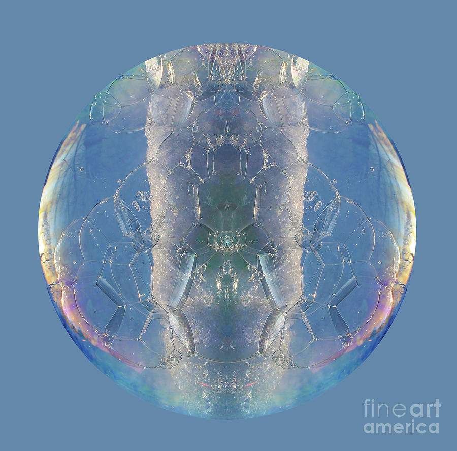 Bubble on Blue Photograph by Nina Silver