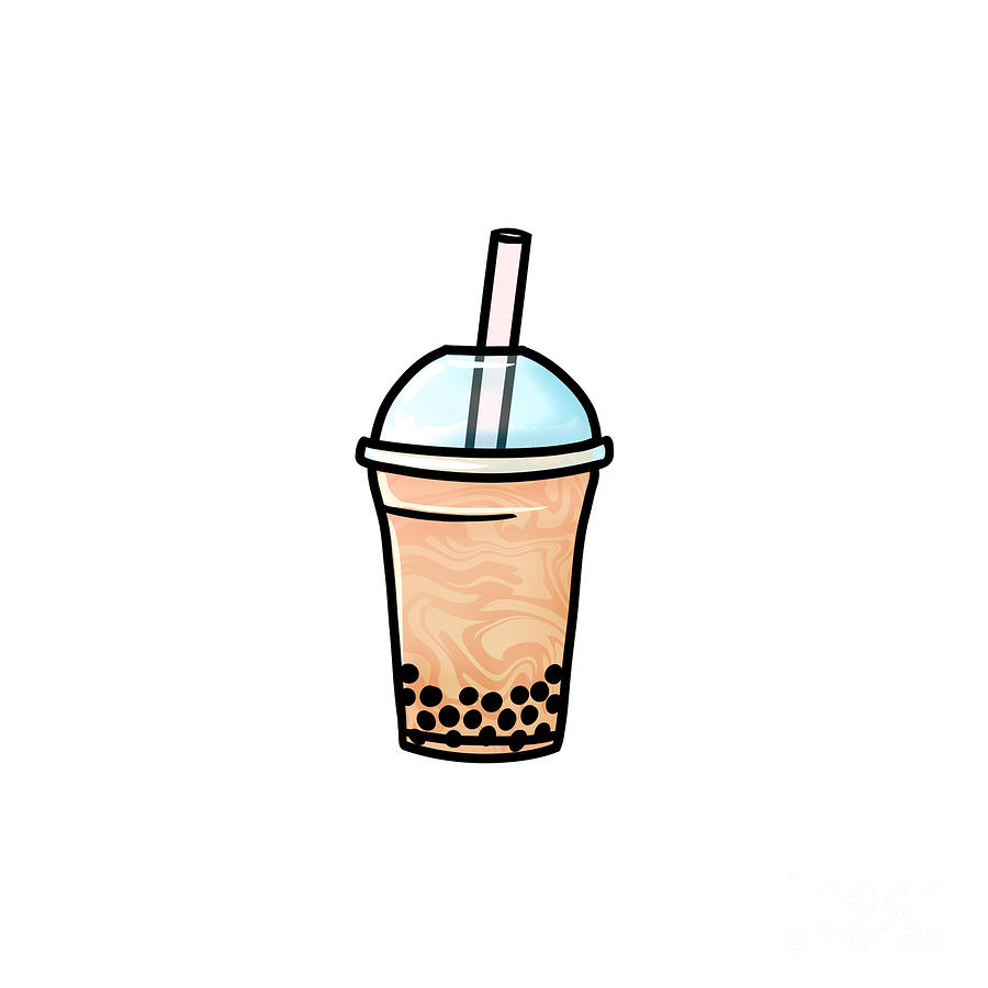 Bubble Tea Illustration Digital Art by Aeizlita D - Pixels