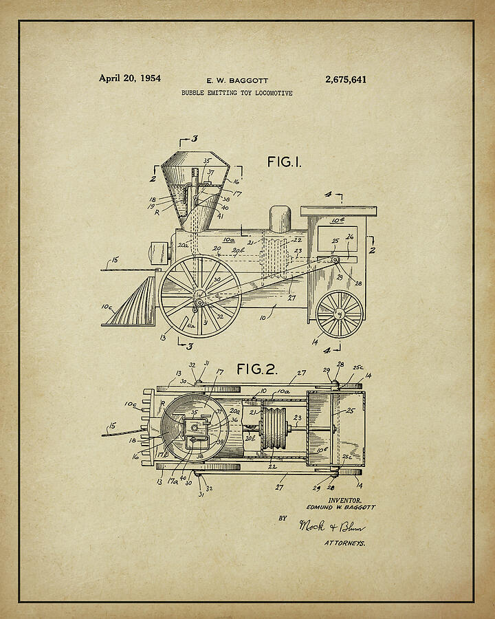 Bubble Toy Locomotive Patent Digital Art by Dale Kincaid Bubble Toy Locomotive Patent Digital Art by Dale Kincaid