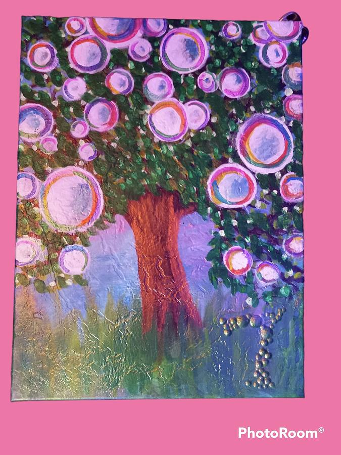 Bubble Tree Painting by Ann Chaffin Fine Art America