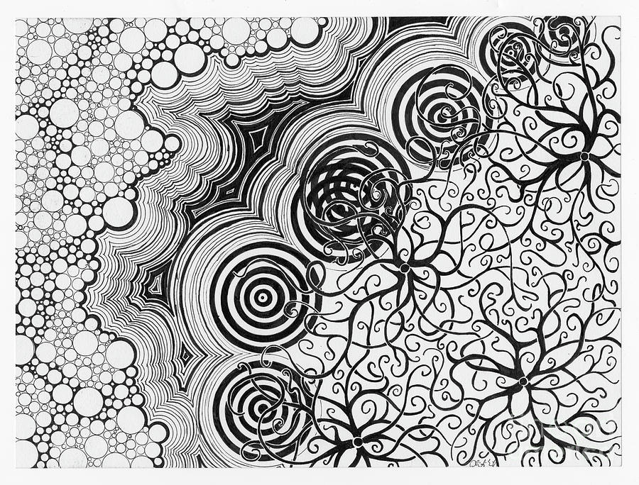 Bubbles and Swirls Drawing by Clair Eisele - Fine Art America
