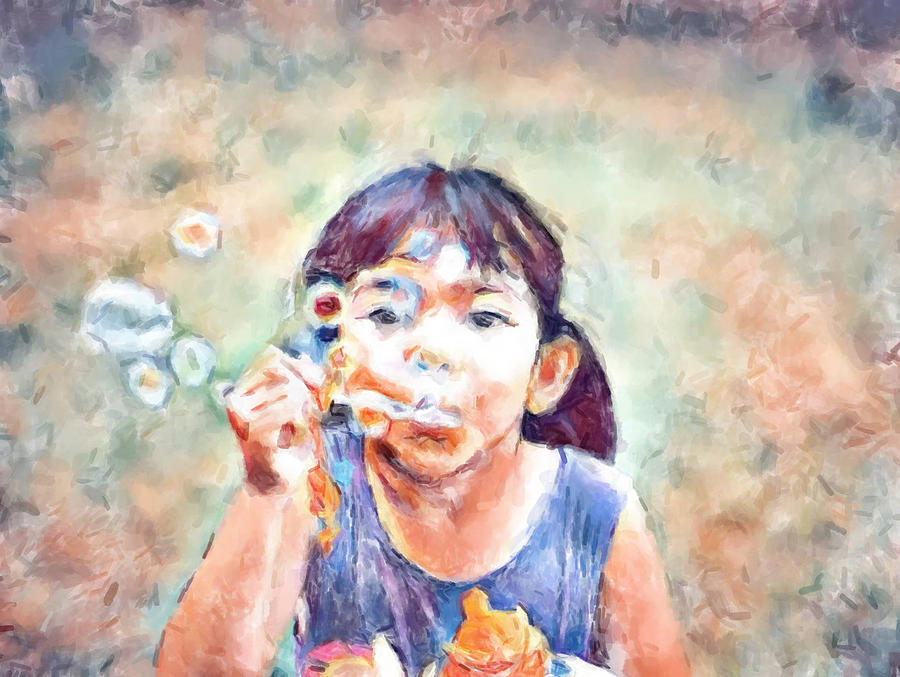 Bubbles Painting by Gary Arnold