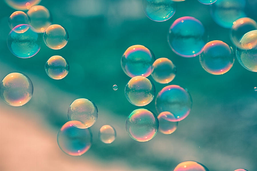Bubbles in blue tone Photograph by Mimo Khair Photography