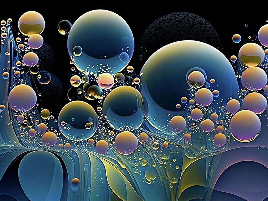 BubbleScape #4 Digital Art by Jessica Benson - Fine Art America