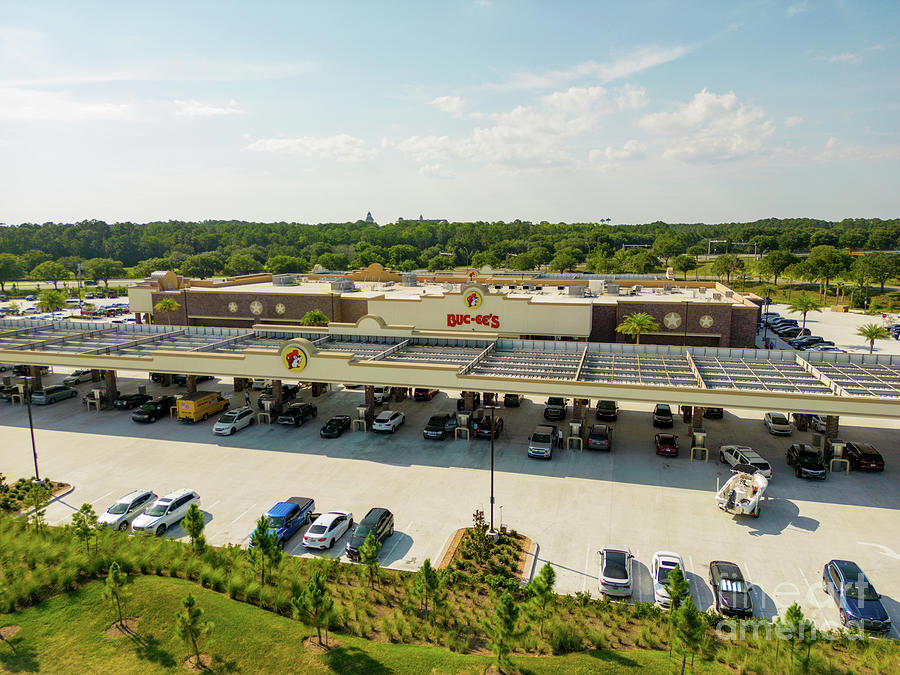 Buc-ee's St Augustine Florida USA aerial drone photo Photograph by