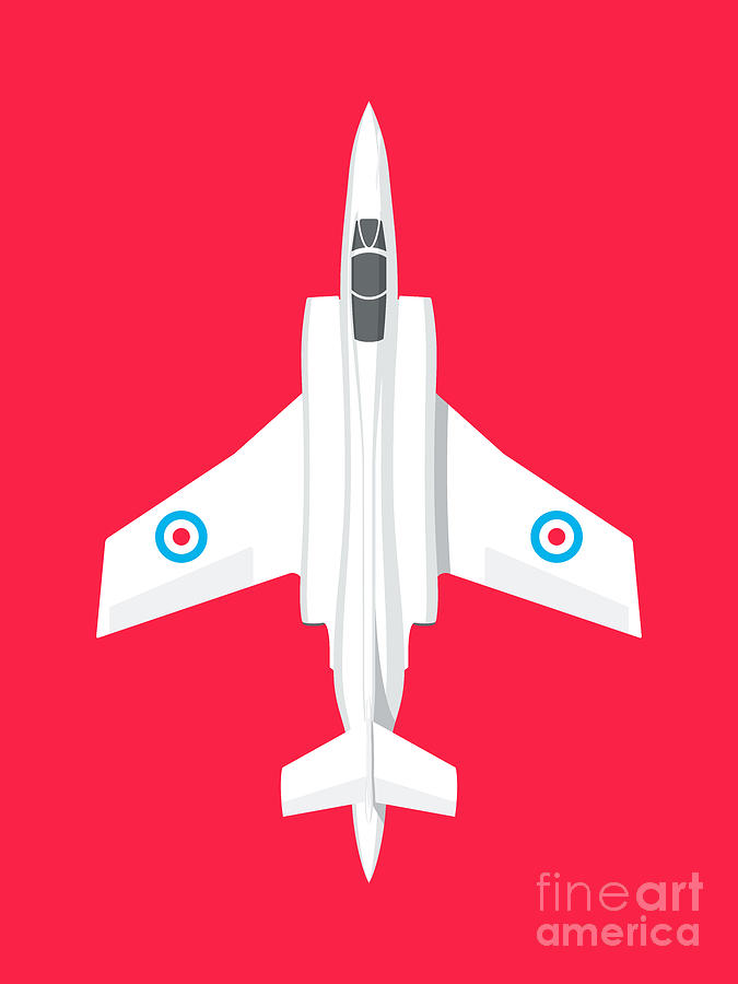 Jet Digital Art - Buccaneer Jet Aircraft - Crimson by Organic Synthesis