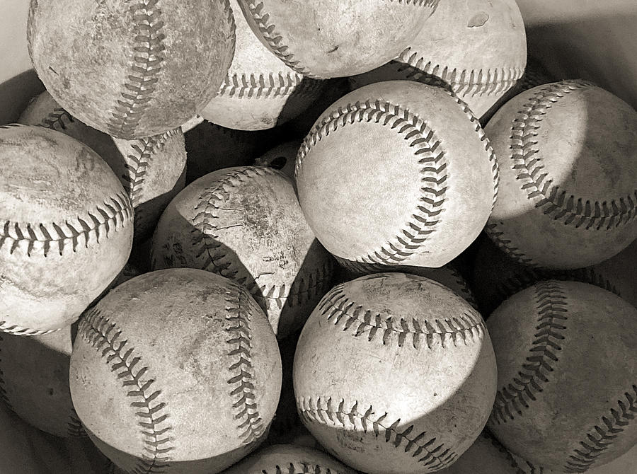 Bucket of baseballs  Photograph by John Quinn