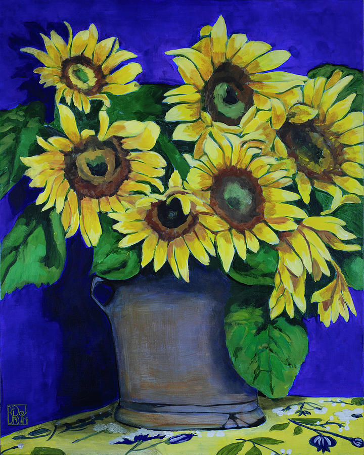Bucket of Sunshine Painting by Debbie Brown