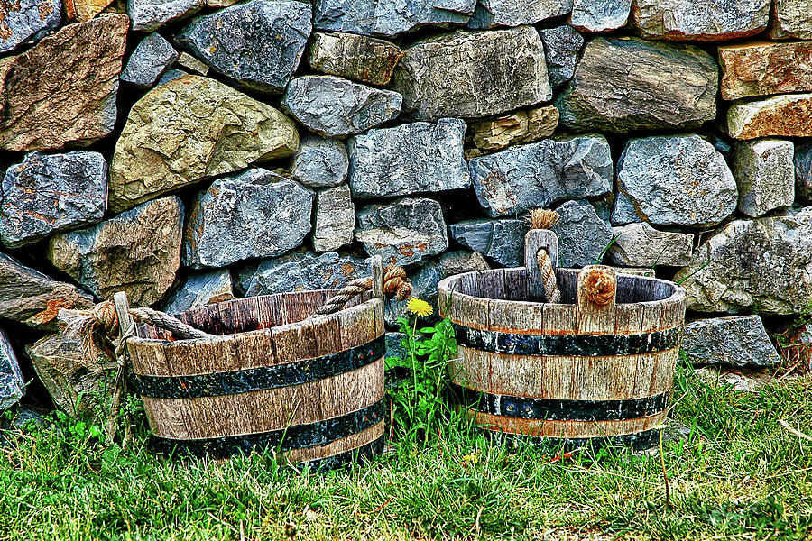 Buckets and Rocks Photograph by Anthony M Davis