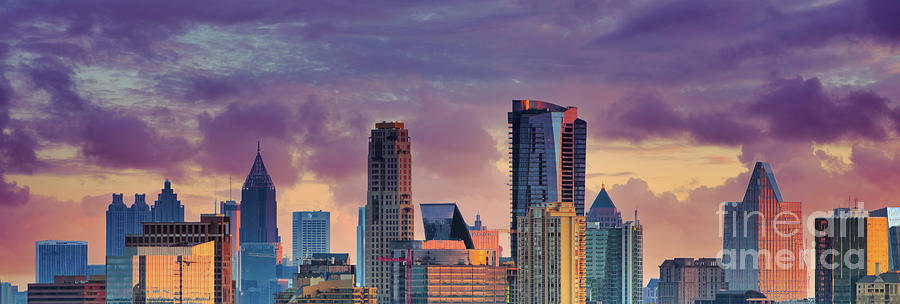 Atlanta Skyline Photograph - Buckhead Atlanta Skyline by Doug Sturgess