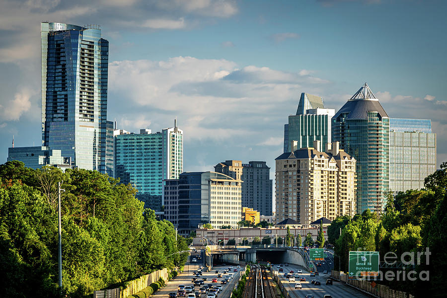 Buckhead Skyline - Atlanta GA Photograph by Sanjeev Singhal