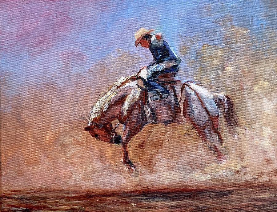 Bucking Bronco Number One - A Good Ride Painting by Lon Erickson - Fine ...