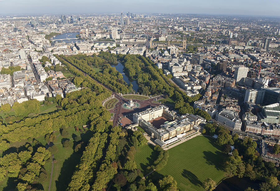 Buckingham Palace, London , aerial Photograph by Michael Dunning