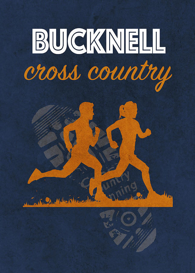 Bucknell Cross Country College Sports Design Series Minimalist Mixed