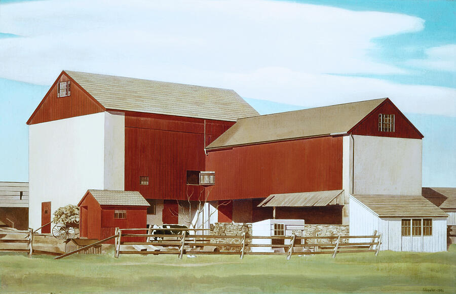 Bucks County Barn Painting by Charles Sheeler