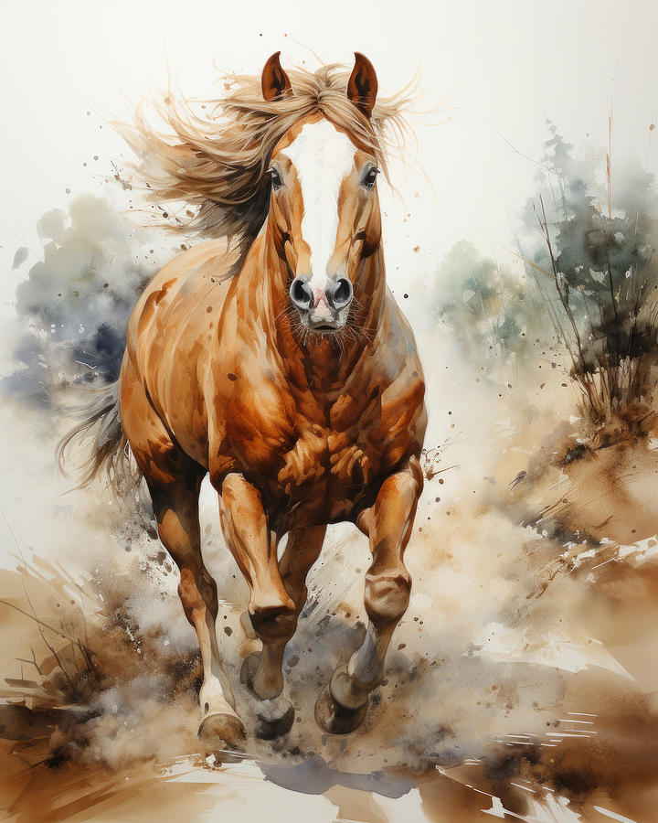 Buckskin Horse N002 Digital Art by Edit Voros - Fine Art America