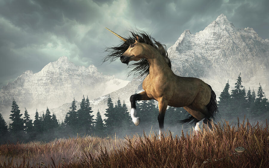 Buckskin Unicorn Digital Art by Daniel Eskridge Buckskin Unicorn Digital Art by Daniel Eskridge