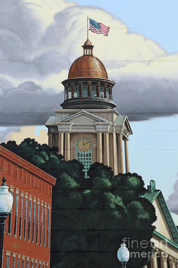 Bucyrus Mural of Crawford County Courthouse by Eric Grohe  3751 Photograph by Jack Schultz