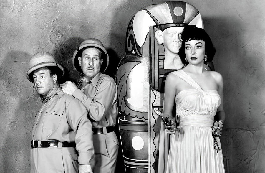 Bud Abbott Photograph - BUD ABBOTT, LOU COSTELLO and MARIE WINDSOR in ABBOTT AND COSTELLO MEET THE MUMMY -1955-. by Album