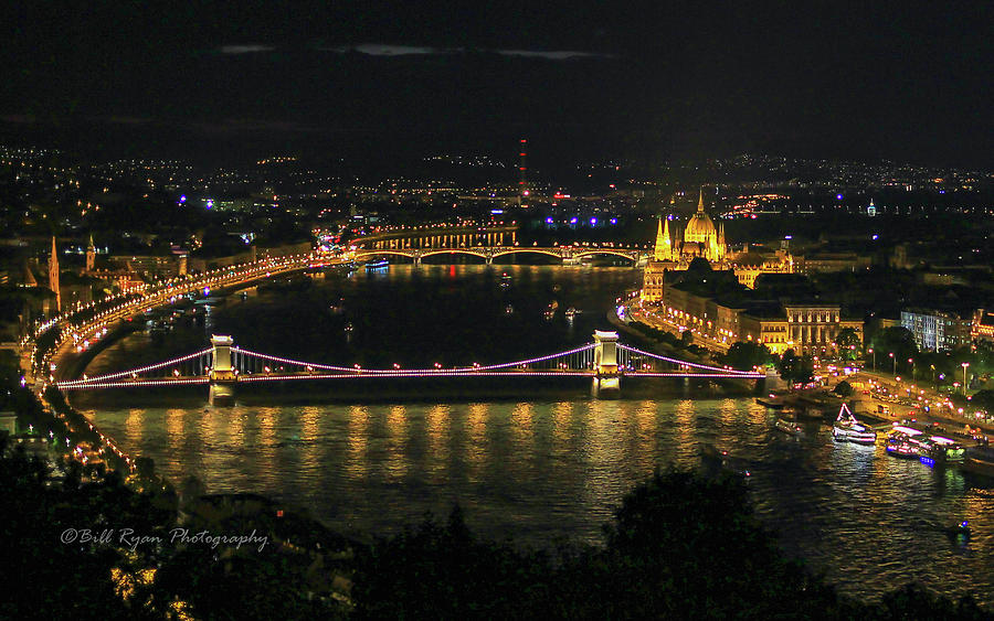 Budapest And The Danube At Night Photograph By Bill Ryan | Fine Art America