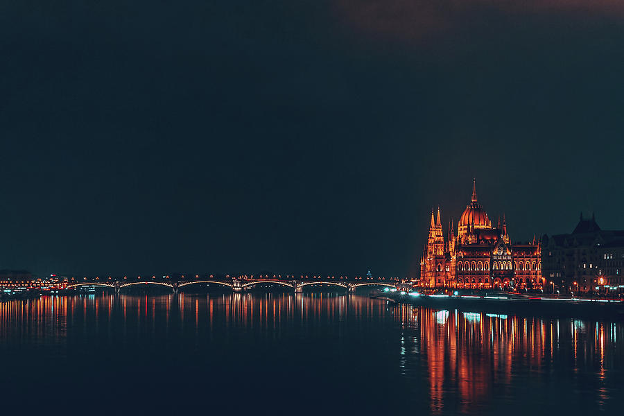Budapest Parliament At Night Photograph