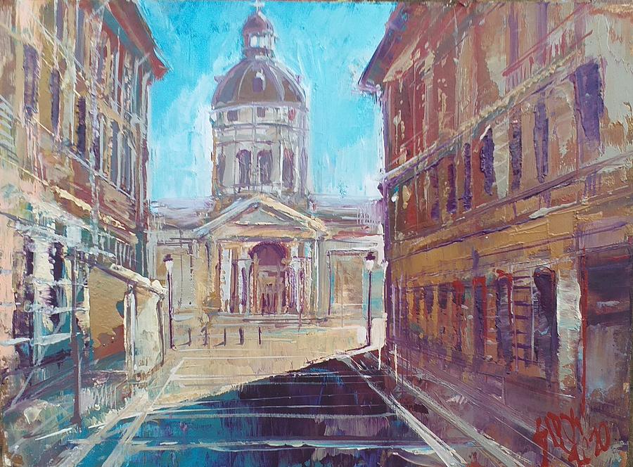 Budapest, St. Stephens Basilica Painting by Lorand Sipos