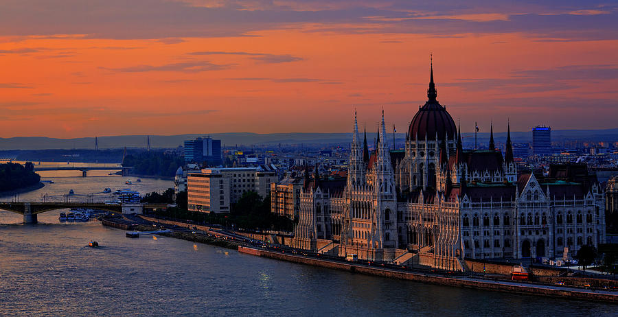 Budapest Sunset Photograph by Steve Daggar Photography