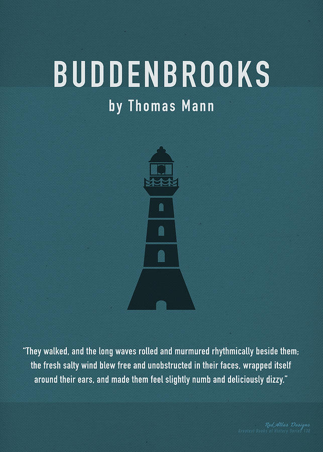 Book Mixed Media - Buddenbrooks by Thomas Mann Greatest Book Series 138 by Design Turnpike