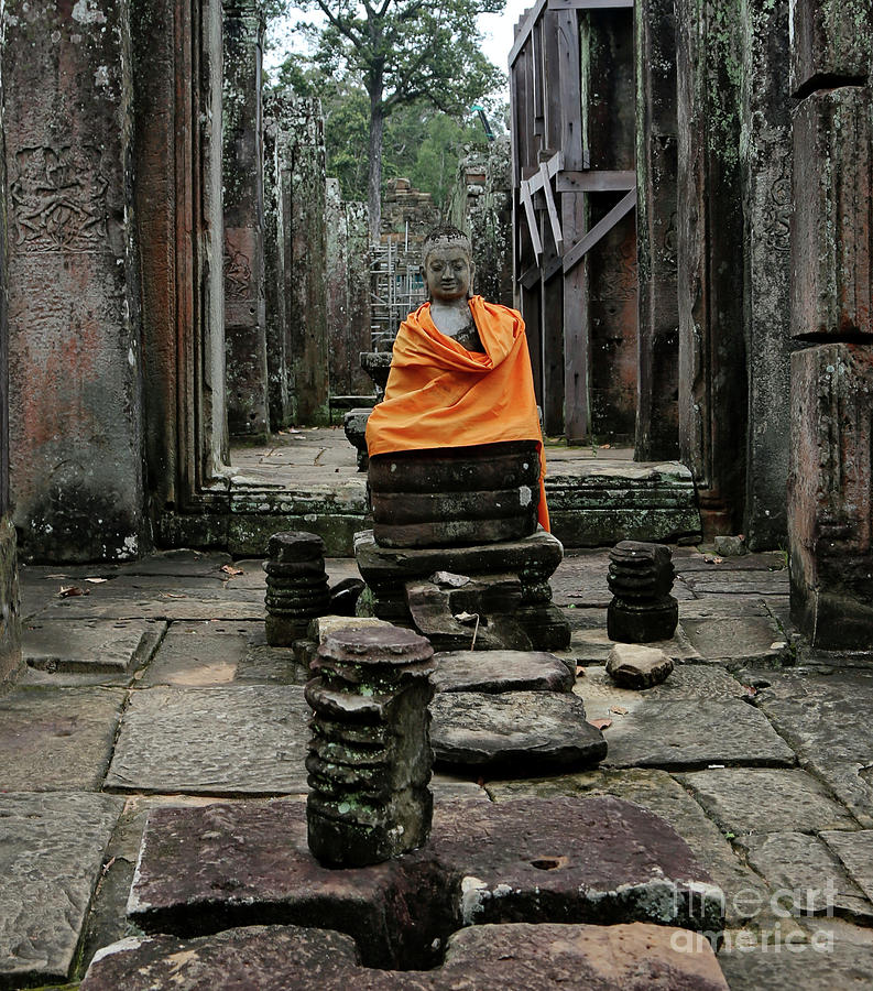 Buddha Angkor Wat Cambodia I  Photograph by Chuck Kuhn