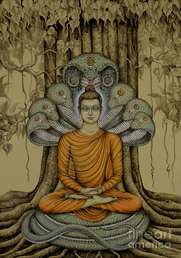 Buddha avatar Painting by Vrindavan Das