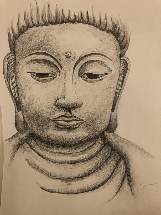 Buddha drawing Drawing by Susan Buchenberger - Fine Art America