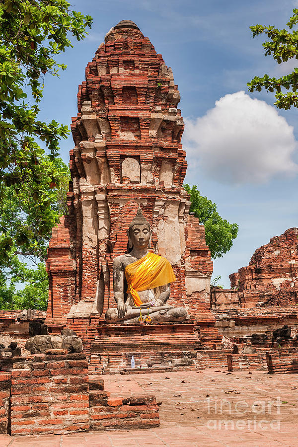 Buddha Image and Stupa, Ayutthaya Photograph by Colin and Linda McKie