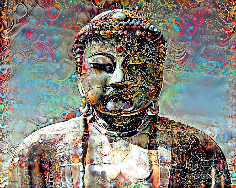 Buddha in The Modern Eclectic World 20220319 v2 Mixed Media by Wingsdomain Art and Photography